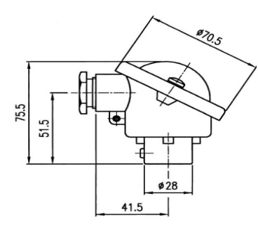 De Verbinding van het het Afgietselthermokoppel van de aluminiummatrijs Hoofdkd/DIN B in Kleur RAL7032