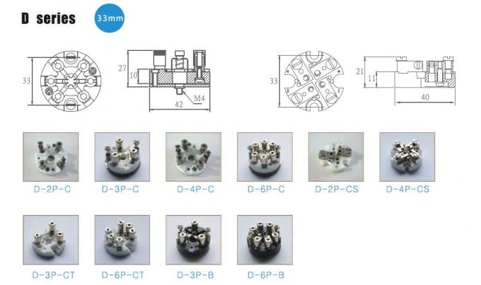 2-6 van de de Componenten het Ceramische Eindverbinding van het speldenthermokoppel Blok D-2p-c