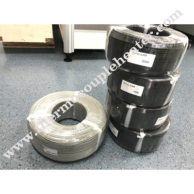 KX Type 2Core x 0.4mm Thermocouple Draad Roestvrij staal Schild Fibre Braid Geïsoleerd