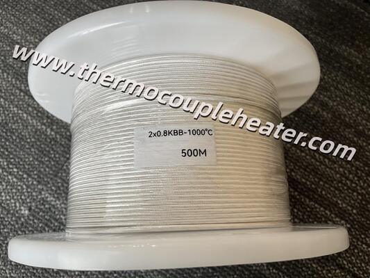 Betrouwbare precisie tot 1100°C: Type K gevlochten thermokoppelkabel van kwartsvezel