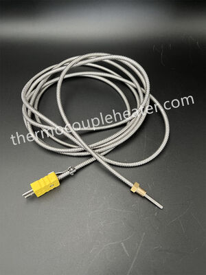 K-type flexibel thermocouple met verstelbare compressie-inrichting en aansluiting