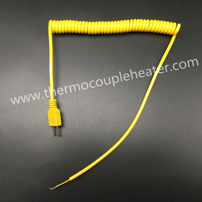 PTFEisolatiej K Type Mini Thermocouple Connector With 1.5m Krullend Lood