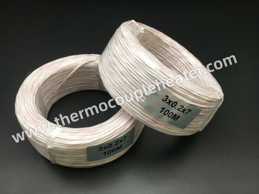De Compensatiekabel 3x24AWG van OTO PT100 met PTFEisolatie Rood Wit