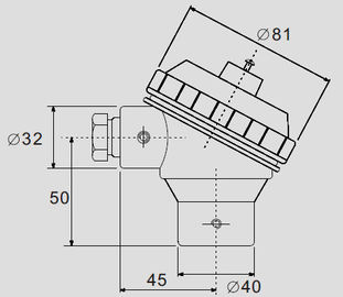 De Verbindingshoofd van het aluminiumadc12 KNC Thermokoppel voor Thermokoppel