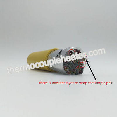 Geïsoleerd 15 Paren de KX Verdraaide van de Thermokoppeluitbreiding Kabel, de Draad van de Thermokoppeluitbreiding