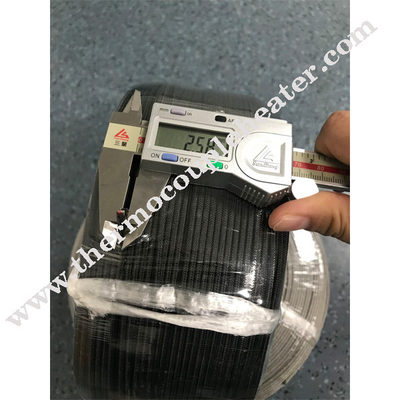KX Type 2Core x 0.4mm Thermocouple Draad Roestvrij staal Schild Fibre Braid Geïsoleerd