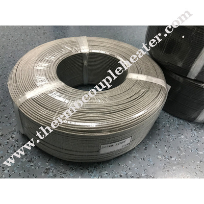 KX Type 2Core x 0.4mm Thermocouple Draad Roestvrij staal Schild Fibre Braid Geïsoleerd