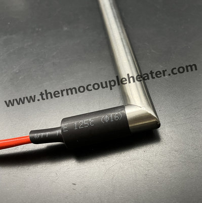 Vochtdichte IP65 cartridgeverwarmers op maat met 90° rechthoek