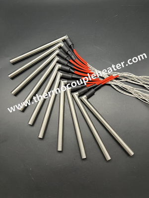 Vochtdichte IP65 cartridgeverwarmers op maat met 90° rechthoek
