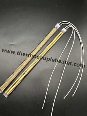 Halogeenlamp Twin Tube Gold Reflector Quartz Tube Infrarood Verwarmer