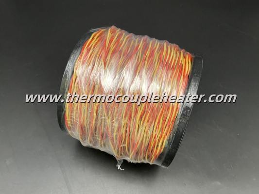 Thermocouple kabel Type K Twisted Pair Rood En Geel 0,71 mm