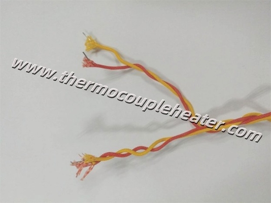 Thermocouple kabel Type K Twisted Pair Rood En Geel 0,71 mm