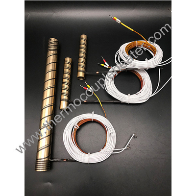 Verwarming van de spiraal met koperen buizen voor warmlopersysteem met thermocouple