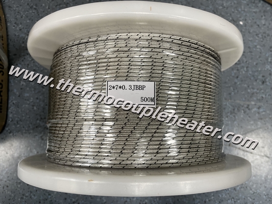 Thermocouple kabel glasvezel geïsoleerd roestvrij staal gevlochten 500M per spoel