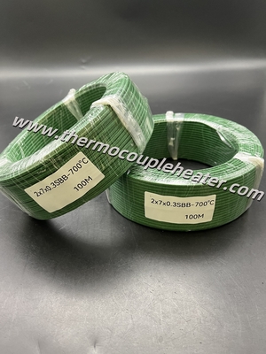 Termocouplecompensatiekabel type S Speciale isolatie van glasvezel Temperatuurweerstand 700°C