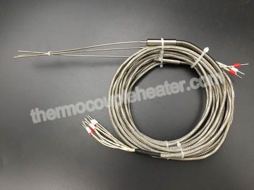 K Type Dubbel Thermokoppeloto met van de Metaalovergang en Glasvezel Lood