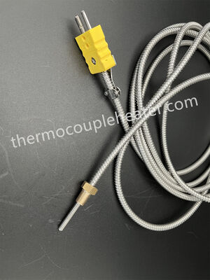K-type flexibel thermocouple met verstelbare compressie-inrichting en aansluiting