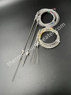 K-type thermocouple met verstelbare compressie-inrichting en aansluiting