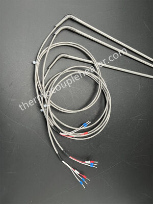 Roestvrijstalen omhulde thermokoppel sonde met diameter 1,0 mm 1,5 mm 3,0 mm 6,0 mm Type K/J/PT100