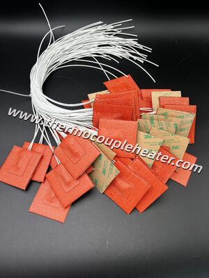 Op maat gemaakte grootte Premium materiaal Silicone rubber verwarmingspad met ingebouwde 105 ° C thermostaat