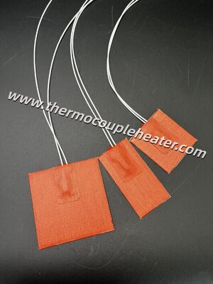 Op maat gemaakte grootte Premium materiaal Silicone rubber verwarmingspad met ingebouwde 105 ° C thermostaat