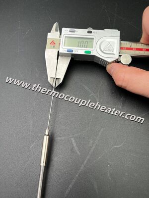 1.0mm Ultra-slank mineraal geïsoleerd PT100 RTD-sensor 4-draad hoge precisie voor gesloten ruimtes