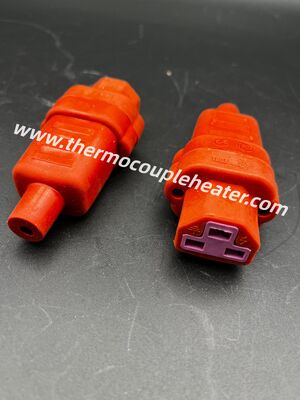 Silicone hoge temperatuur 3-pin vrouwelijke stekker voor industriële elektrische verwarmers