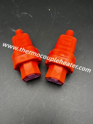 Silicone hoge temperatuur 3-pin vrouwelijke stekker voor industriële elektrische verwarmers
