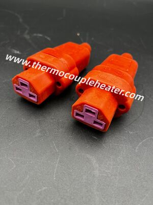 Silicone hoge temperatuur 3-pin vrouwelijke stekker voor industriële elektrische verwarmers