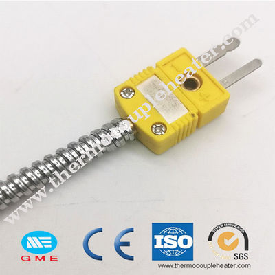 K Type Gepantserd Mi Kabelthermokoppel met 2m Uitbreidingsdraad