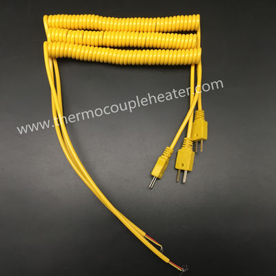PTFEisolatiej K Type Mini Thermocouple Connector With 1.5m Krullend Lood