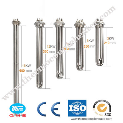 Industriële Elektrische de Schroefonderdompeling Heater Heating Element van het Rolwater 3000 Watts