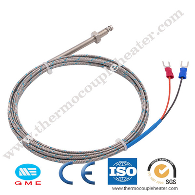 Van de de Temperatuursensor Pt100 van de roestvrij staalschroef het Type van OTO K Thermokoppel M6