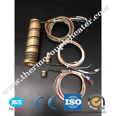 De hete van de Pijpheater nozzle heater pressed with van het Agentmessing Rol Heater And Thermocouple