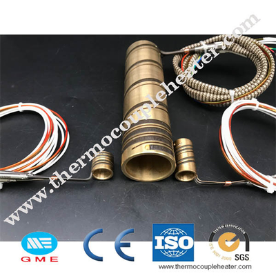 De hete van de Pijpheater nozzle heater pressed with van het Agentmessing Rol Heater And Thermocouple