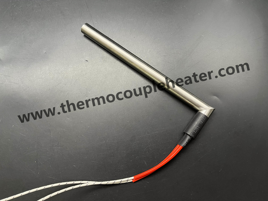 Vochtdichte IP65 cartridgeverwarmers op maat met 90° rechthoek
