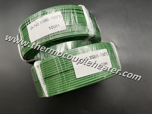 Termocouplecompensatiekabel type S Speciale isolatie van glasvezel Temperatuurweerstand 700°C