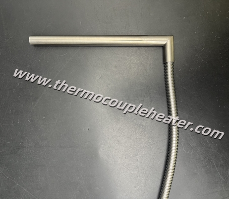 Industriële cartridgeverwarmers L-vormige kabel met stalen slangbescherming
