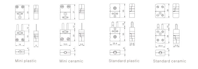 Plastic Minithermokoppelcomponenten/van Thermokoppelschakelaars Type K met Voorraad