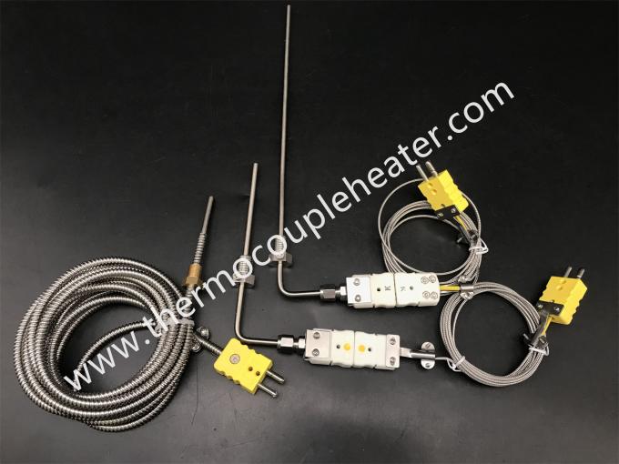 K-type flexibel thermocouple met verstelbare compressie-inrichting en aansluiting